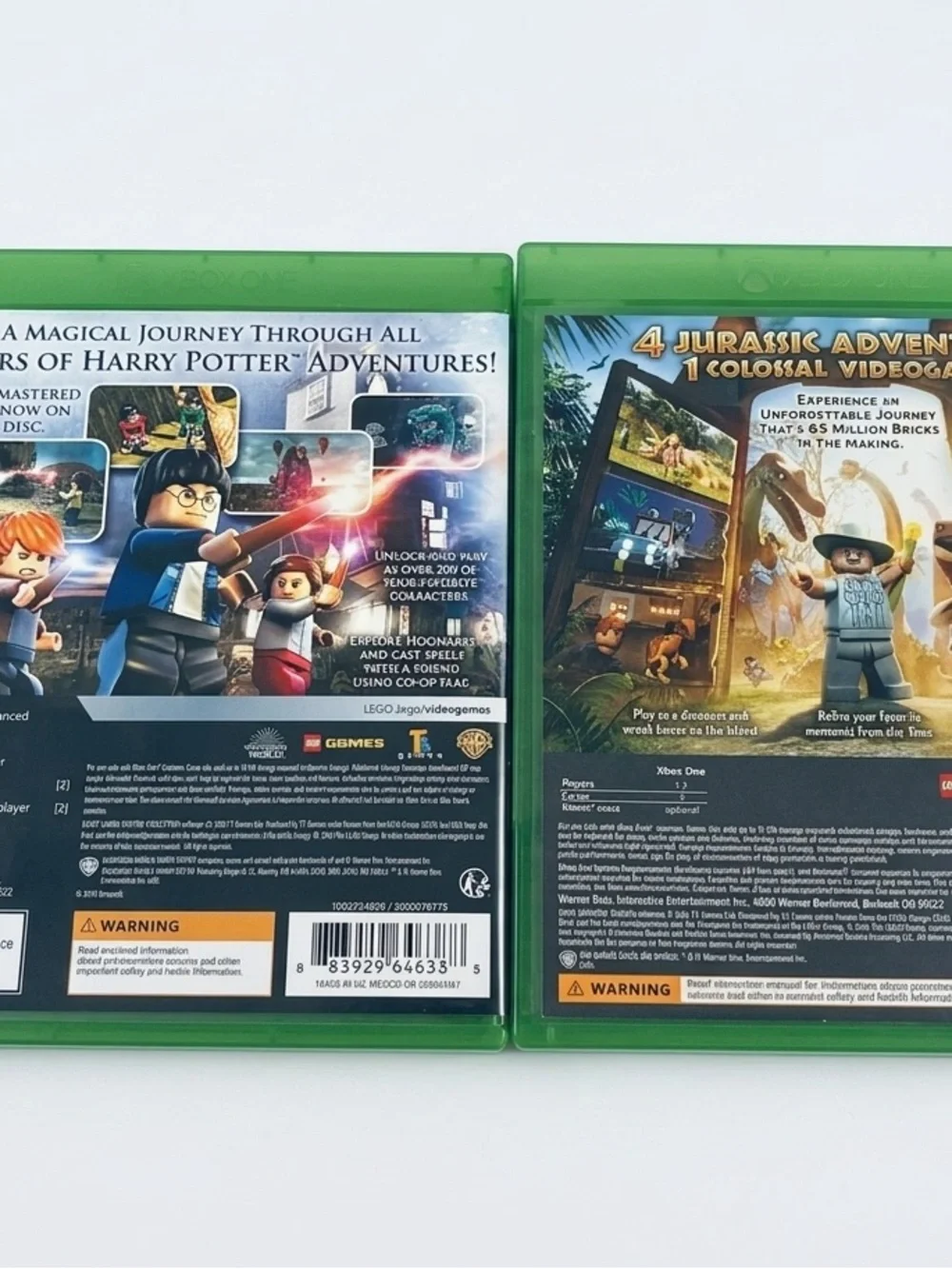 LEGO Harry Potter Collection and LEGO Jurassic World. X-Box One